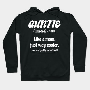 Retro Funny Auntie Bestie Fun Aunt Cool Mother Family Mom and Aunt Day Hoodie